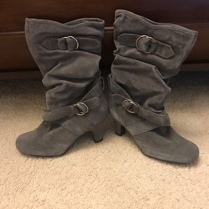 BAKERS miss length grey heel boots